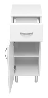 Напольная тумба Misty Люси левая 30см белый